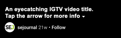 لینک ویدئو IGTV