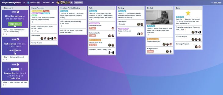 نرم افزار مدیریت پروژه ترلو trello