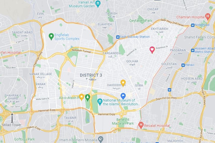 مراکز واکسیناسیون منطقه سه تهران