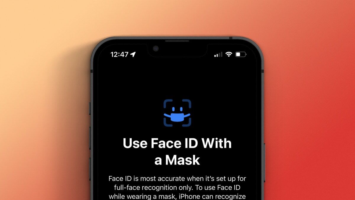 face id با ماسک