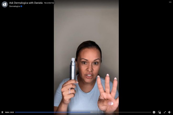 پخش زنده برند Dermalogica