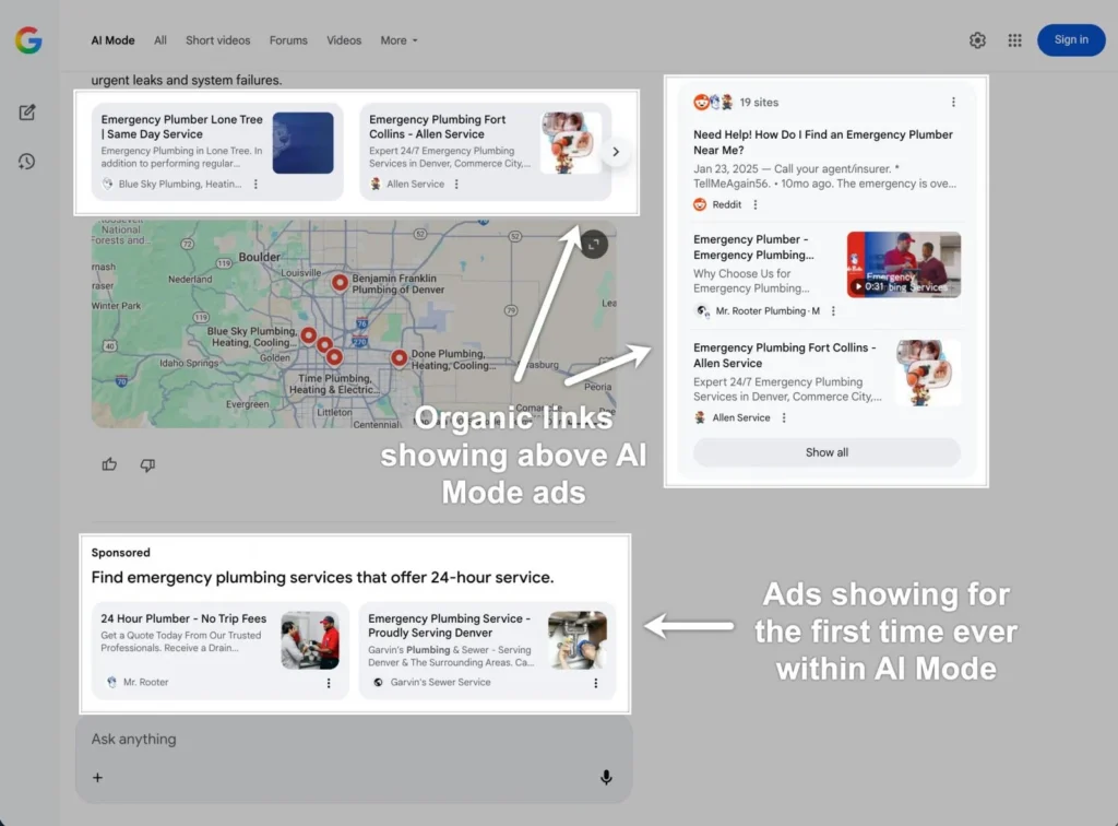 فضای تبلیغاتی در هوش مصنوعی گوگل