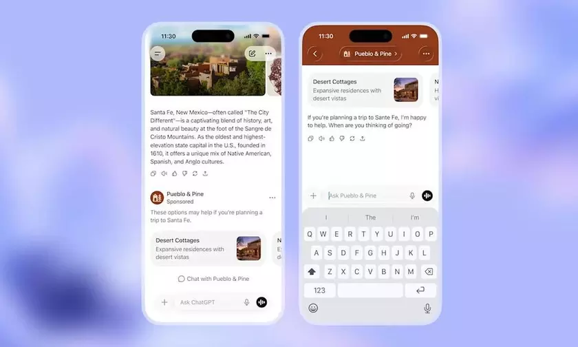 تبلیغات در chatgpt