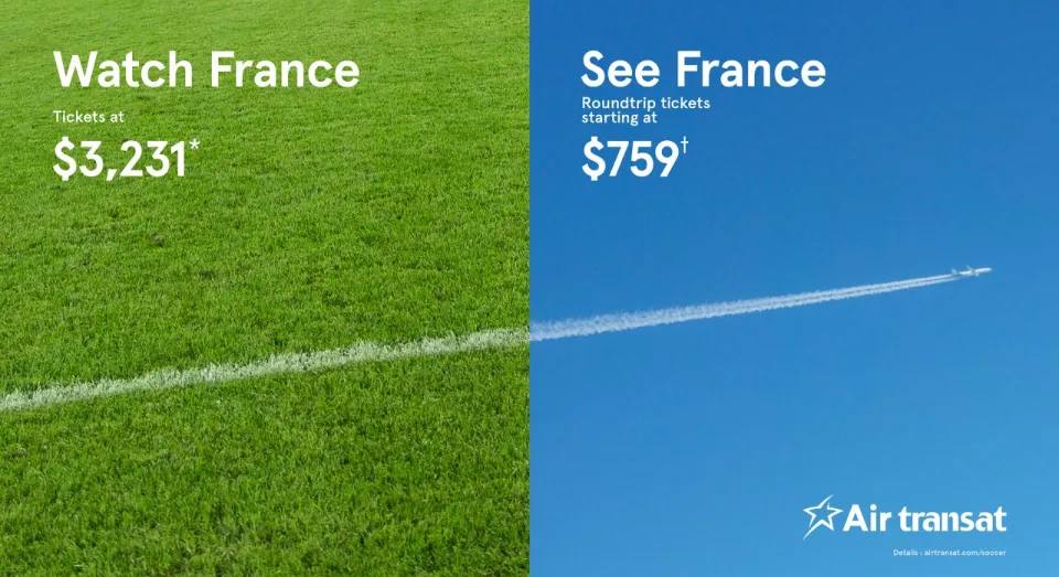 کمپین جام جهانی Air transat