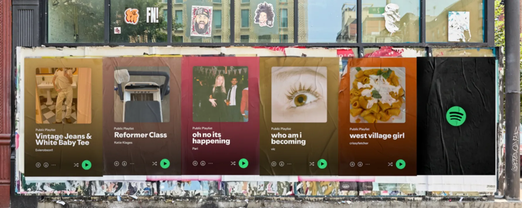 بیلبورد کمپین Playlist It اسپاتیفای با پلیلیست واقعی کاربران