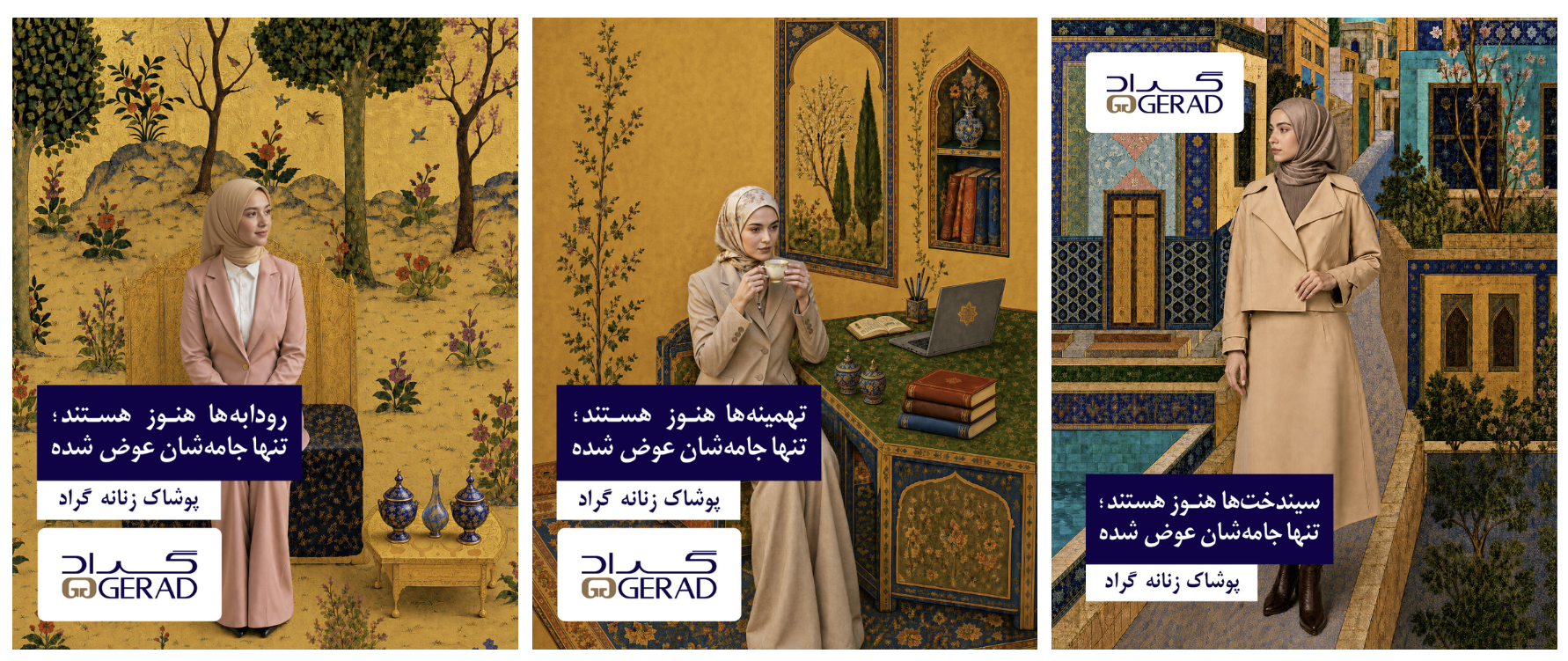 پوشاک زنانه گراد طرح های شاهنامه